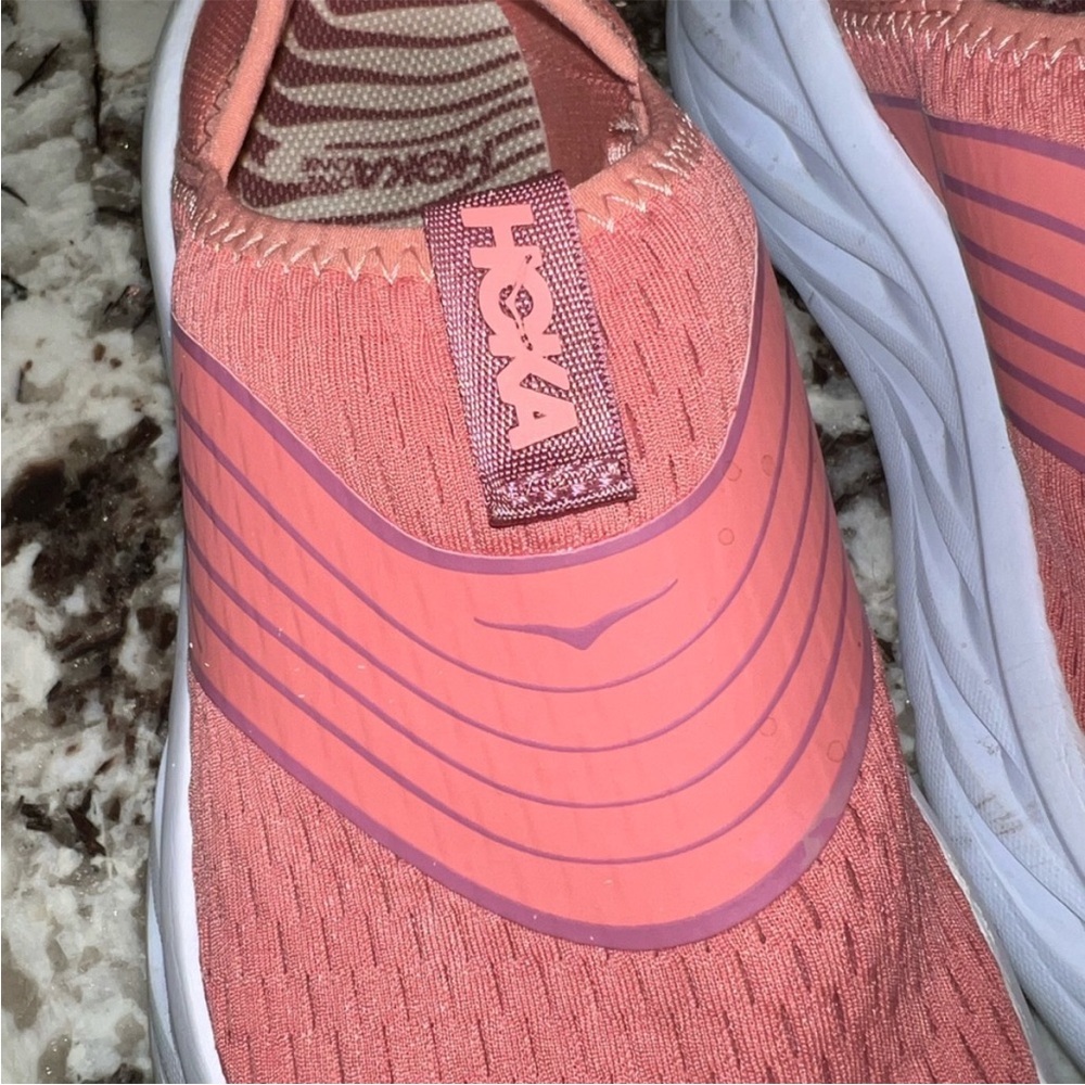 Hoka Women's Slip-On Running Shoes in Coral Pink - Picture 2 of 5